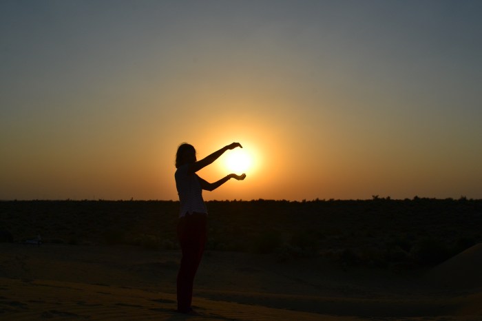 sunset desierto thar