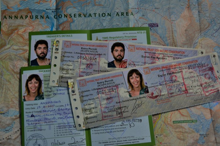 Annapurna permisos Base Camp
