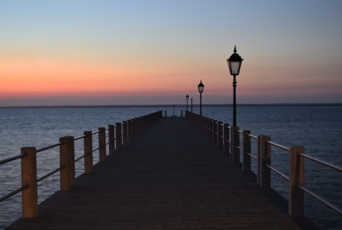 Atardecer en el bar O Pontao