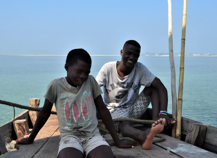 Tripulantes de dhow africano